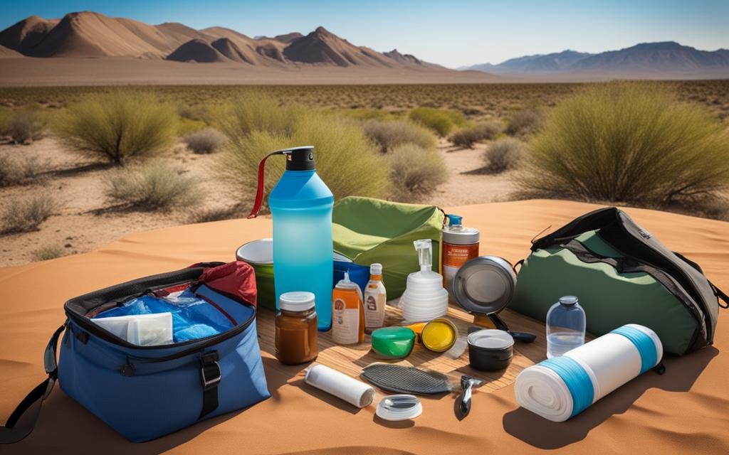 Desert Camping Essentials Layout