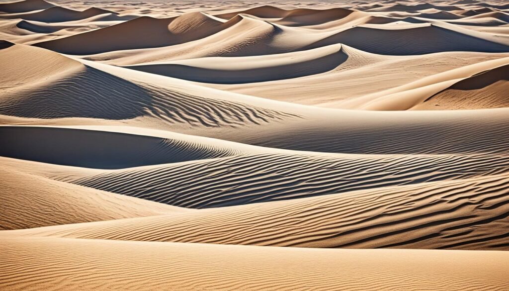 wind patterns on sandy dunes